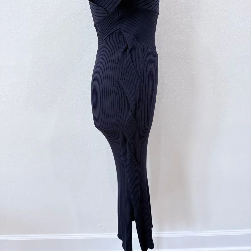Diane Von Furstenberg Clara Sweaterdress Women's Size Small Navy Blue Slip Knee